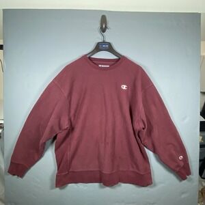 Vintage 90s Maroon Champion‎ Reverse Weave Crewneck Sweatshirt Adult Size XXL